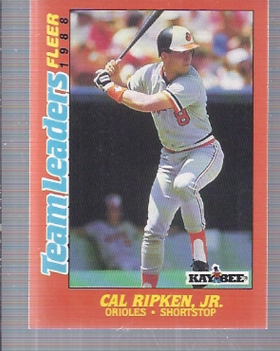 1988 Fleer Team Leaders Baseball Cards 030      Cal Ripken